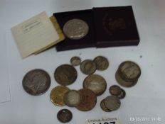 A mixed lot of coins including Victorian