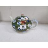 An Oriental multi blue and white teapot,