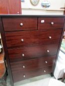 A mahogany 2 over 5 chest of drawers