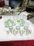 A glass lemonade set and other glasses