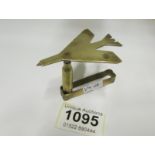 A brass Trench Art Aeroplane