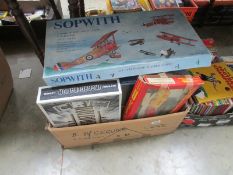 A box of board games including Sopwith,