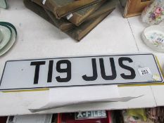 A pair of registration number plates T19