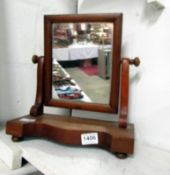 A small Victorian mahogany toilet mirror