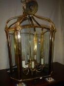 A large heavy brass lantern