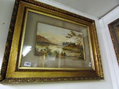 A gilt framed and glazed watercolour, la
