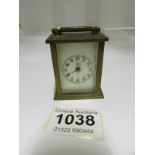 A miniature carriage clock, a/f