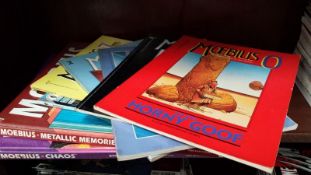 8 Moebius books including The Art of Moe