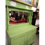 A green painted Victorian sideboard