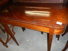 A Victorian fold over games table