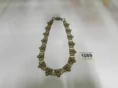 A Victorian silver gilt collar