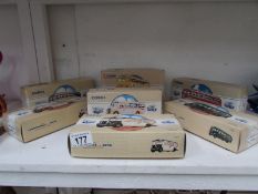 7 boxed Corgi classics buses and coaches