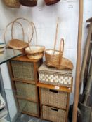 2 basket ware chests and other basket wa