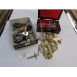 A mixed lot of costume jewellery etc