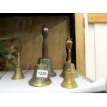 5 brass bells