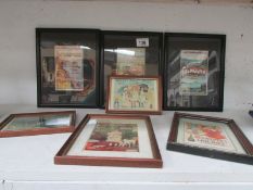 7 framed advertisements