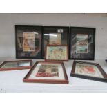 7 framed advertisements