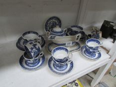 26 items of Wood's blue and white potter