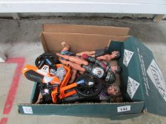 A box of Action man type figures