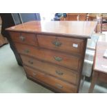 A mahogany 2 over 3 chest of drawers