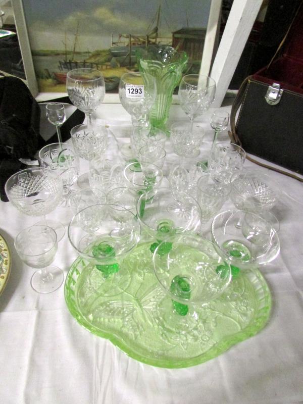 A mixed lot of glassware