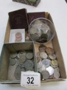 A mixed lot of coins including commemora