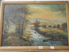 An oil on canvas country scene