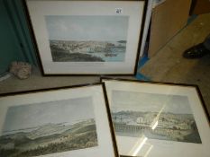 3 lithographs of Auckland New Zealand by