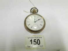 A gold plated Waltham pocket watch