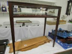 A mahogany jewellery display cabinet