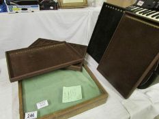 A glazed jewellery case and quantity of