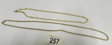 2 9ct gold chains, 11gms