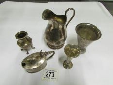 5 items of hall marked silver including