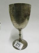 A silver sport's presentation goblet, ap
