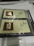 5 22ct gold replicas of UK stamps