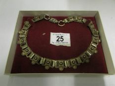 A Victorian fancy silver gilt collar nec