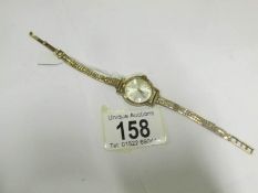 A ladies Omega gold wrist watch, a/f