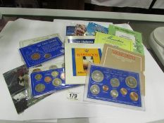 A quantity of coin presentation sets