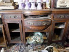 A Victorian mahogany sideboard A/F