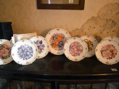 9 Royal Albert 'floral' collectors plate