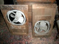 2 old industrial fans