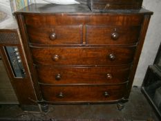 A Victorian 2 over 3 chest of drawers