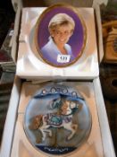 A 'carousel' plate & a Davenport 'Diana'