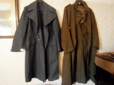 An RAF & Army great coats