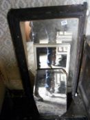 A Victorian over mantle mirror & 2 other