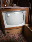 A black & white TV