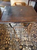 An old folding table