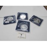 4 silver proof coins from British Virgin