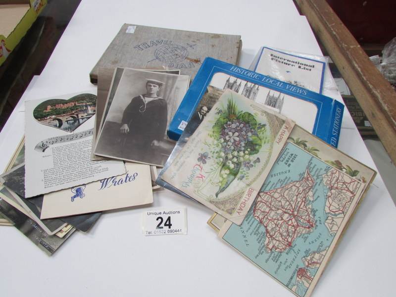 A mixed lot of ephemera including post c