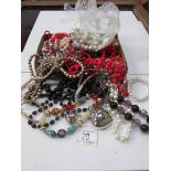 A mixed lot of necklaces